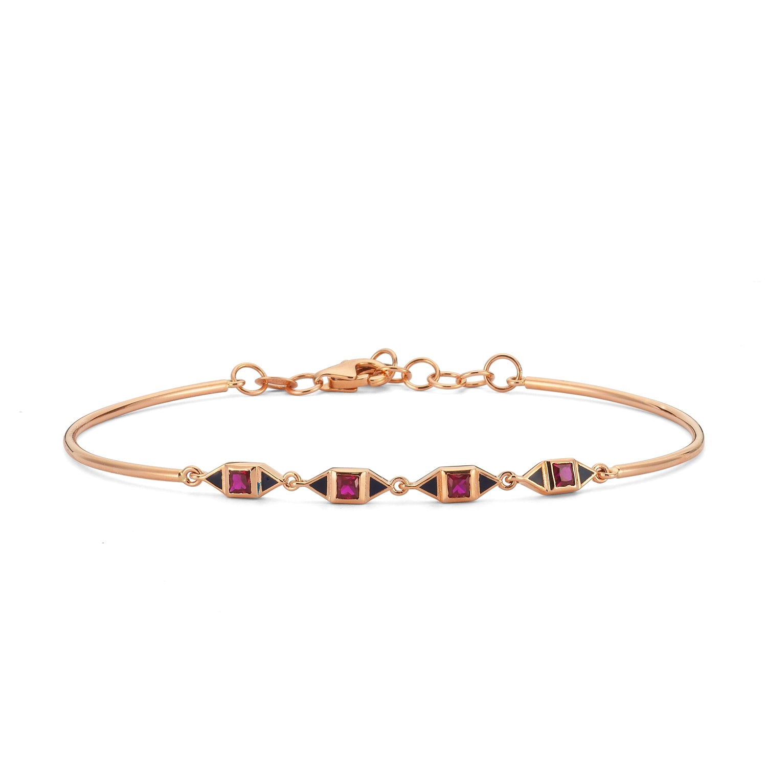 Women’s Gold Stardust Bracelet Ruby Dime Tribe