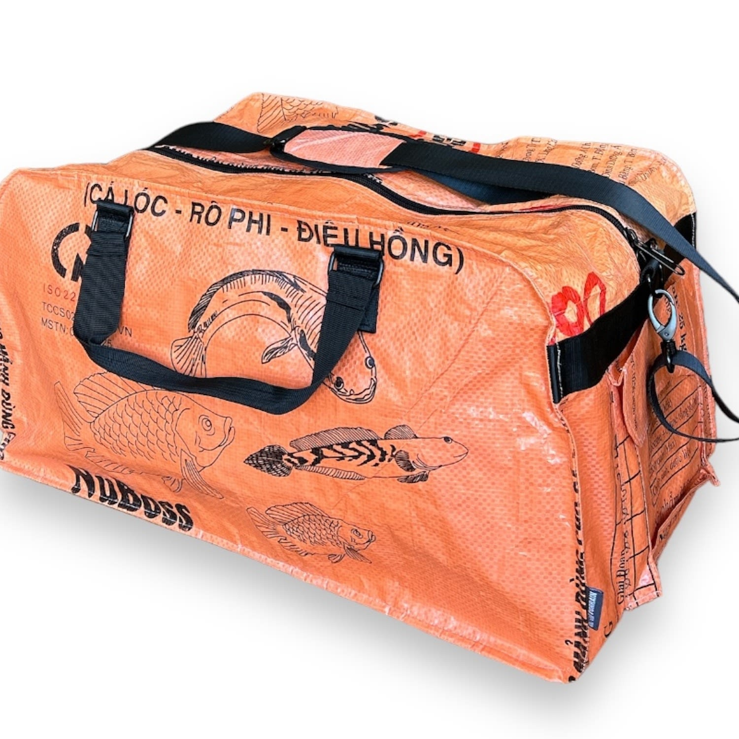 Torrain Recycled Bags Men's Yellow / Orange Tangerine Fish Medium Transport Duffel