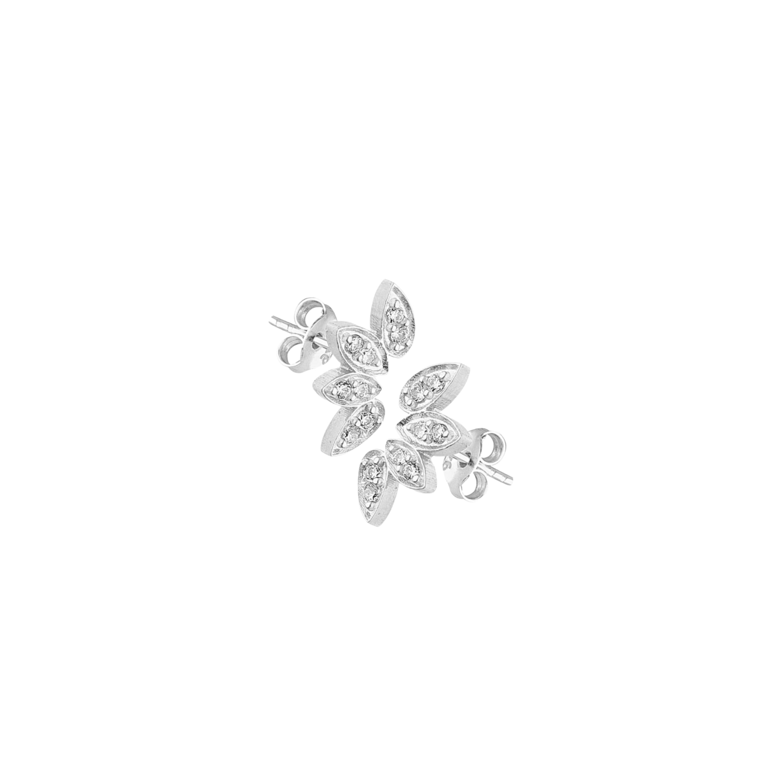 Women’s Flower Stud Sterling Silver Earring - Silver Spero London