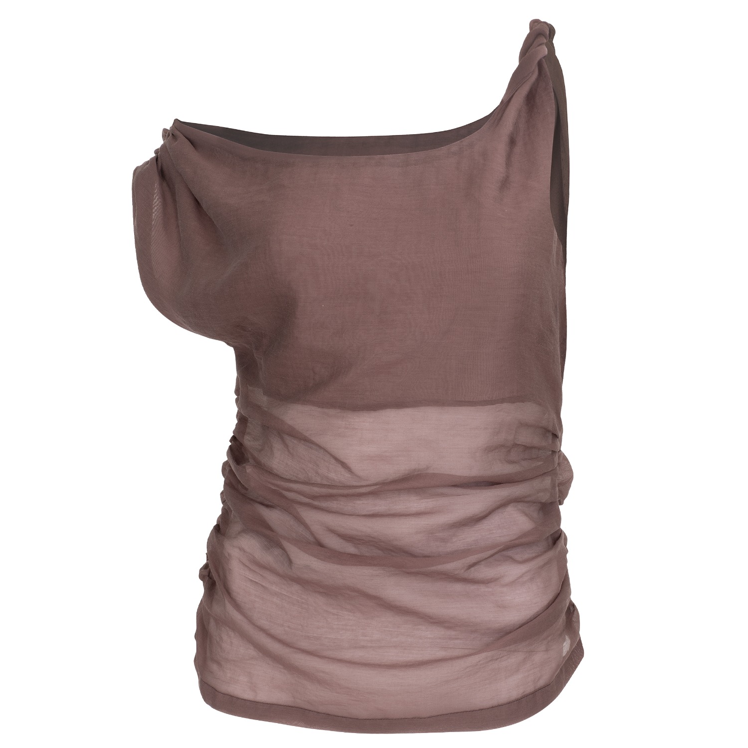 Motional Muse Women's Neutrals Aleena Top – Airy Draped Off-shoulder Top - Dusty Wine In Red
