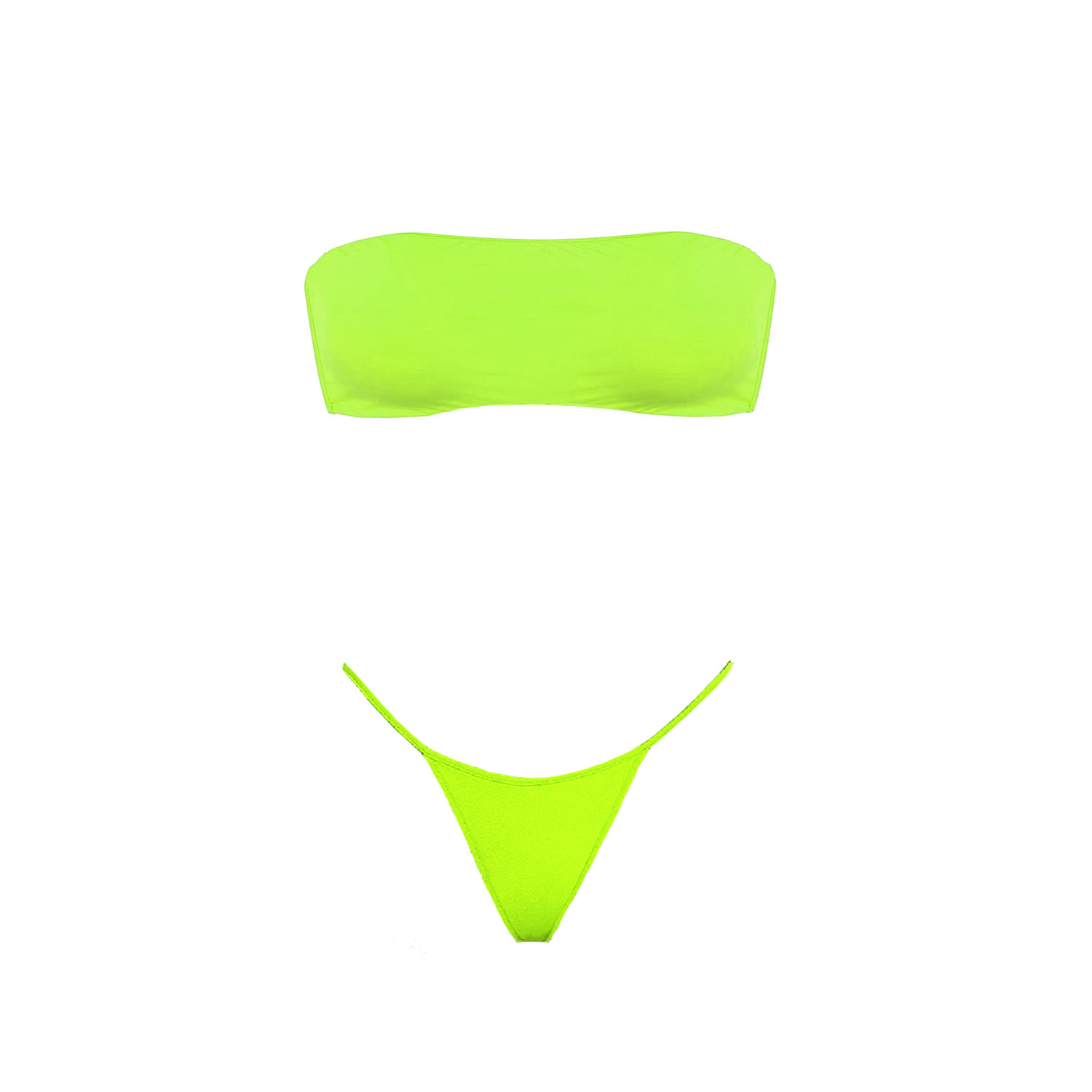 Women's Lola Bikini Neon Green | Small | Ak Royalty Resortwear