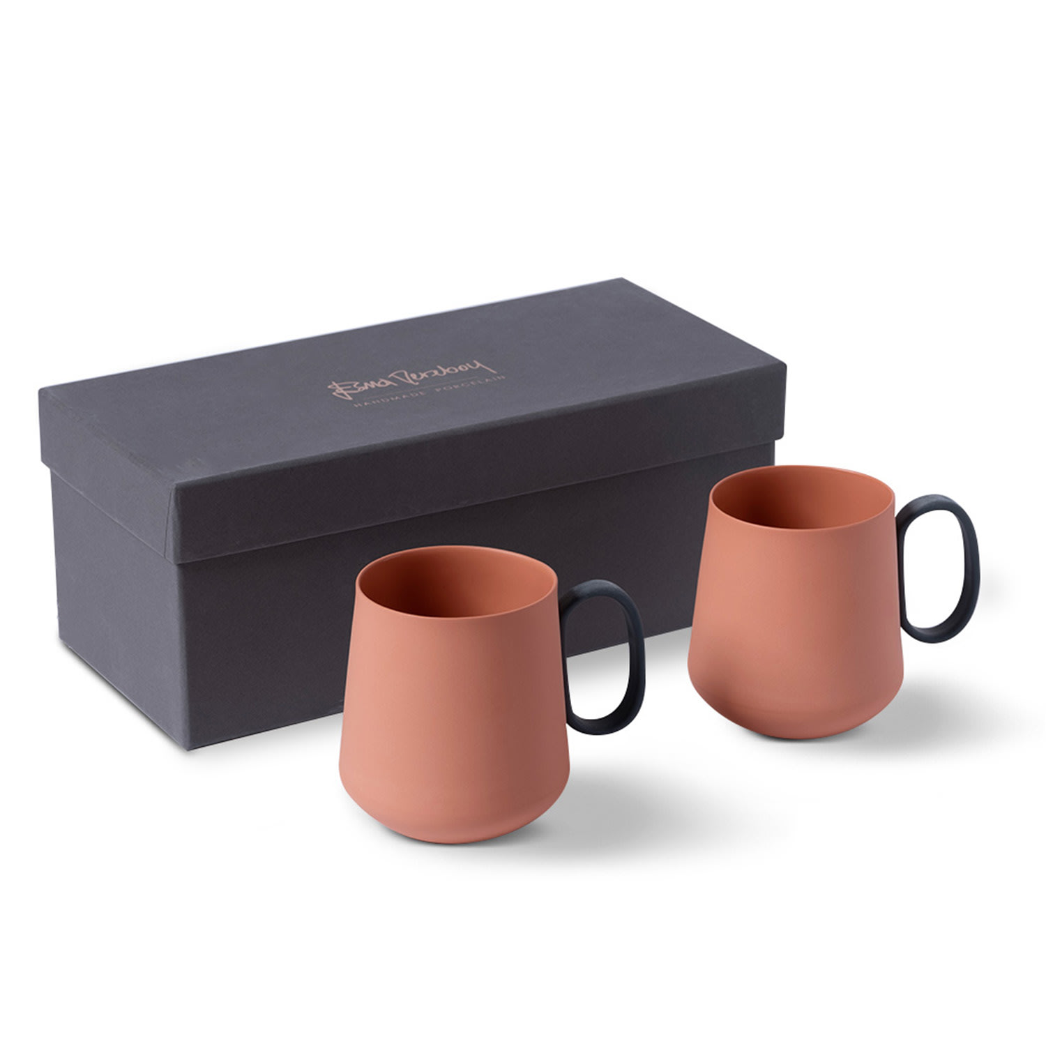 Esma Dereboy Tube Mug Set Of Two Coral Colour