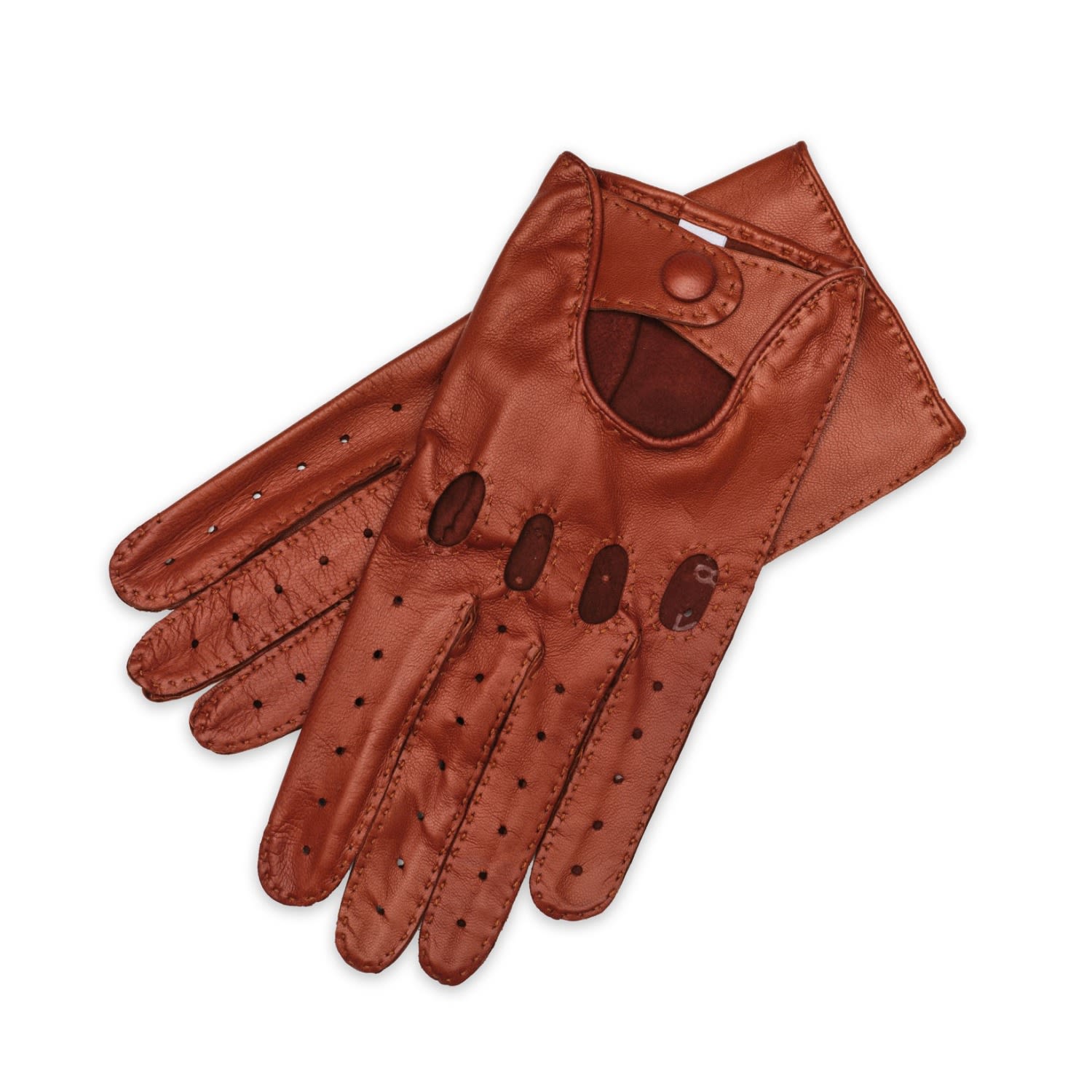 1861 Glove Manufactory Brown Rome - Men's Handsewn Lambskin Driving Gloves In Colonial In Brown