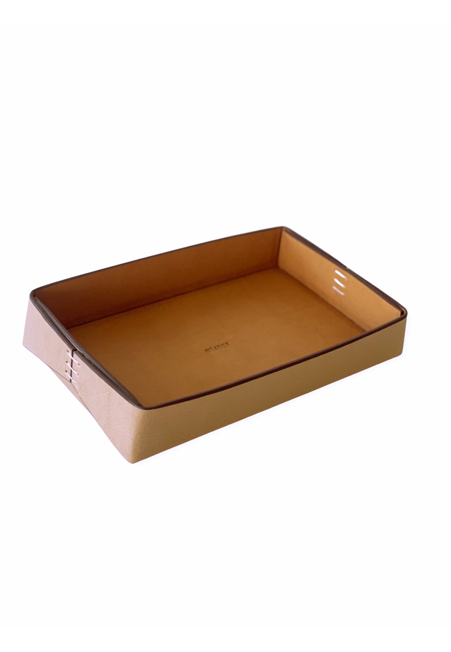 Neutrals / Brown Vegan Apple Leather Tray Camel Small Mianqa