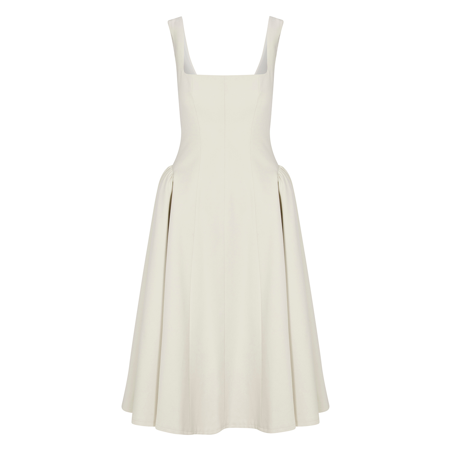 Women's White Madeline Dress - Chalk | Medium | Delfi Collective