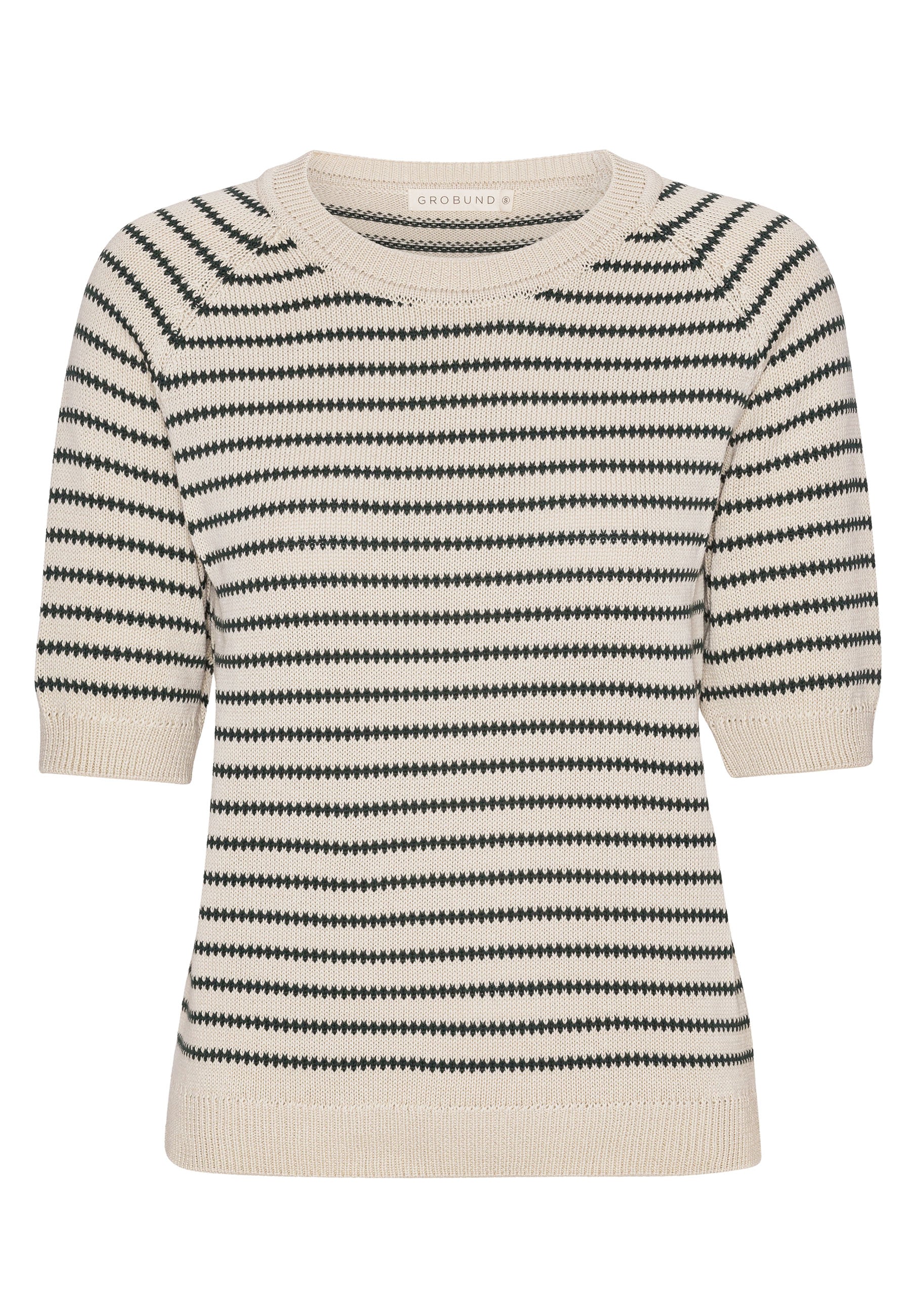 Grobund Women's  Ida Knit Tee - The One With Green Stripes In Green