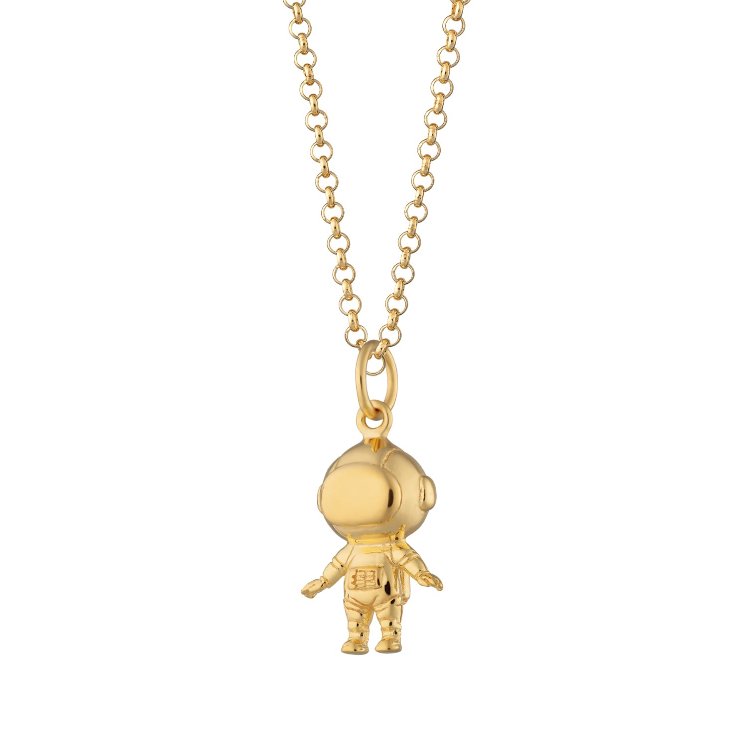 Women’s Gold Plated Astronaut Necklace Lily Charmed