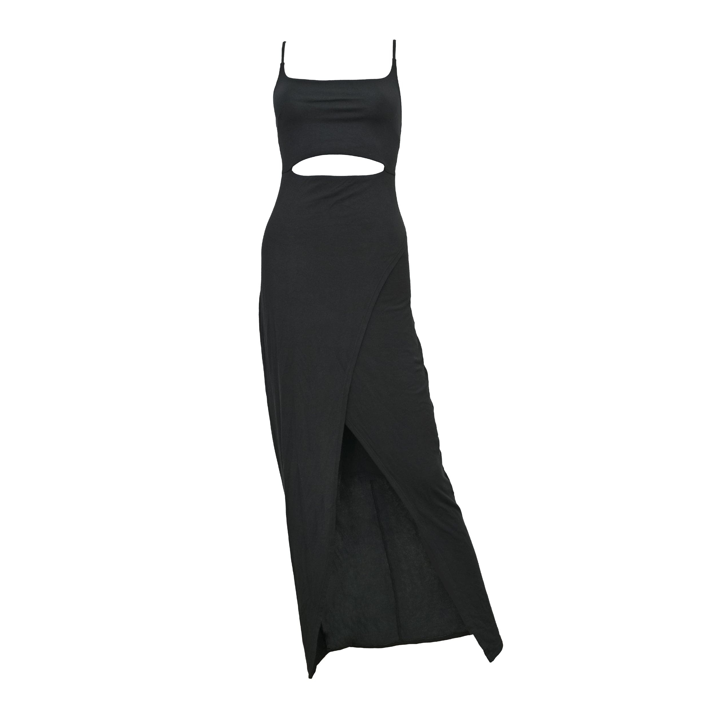 Lezat Women's Selena Modal Cutout Slit Dress - Black