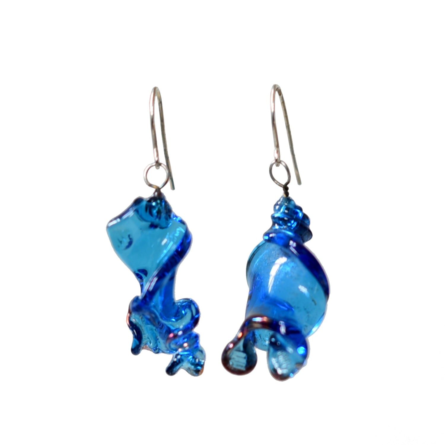 Laura Daili Women's Blue Sea Spark Wave Earrings