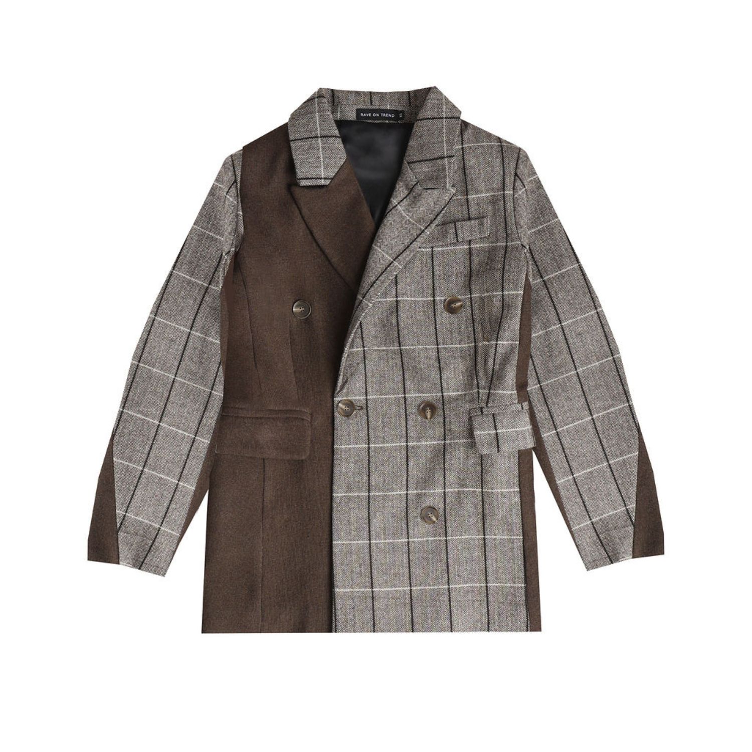 Rave On Trend Women's Plaid Blazer