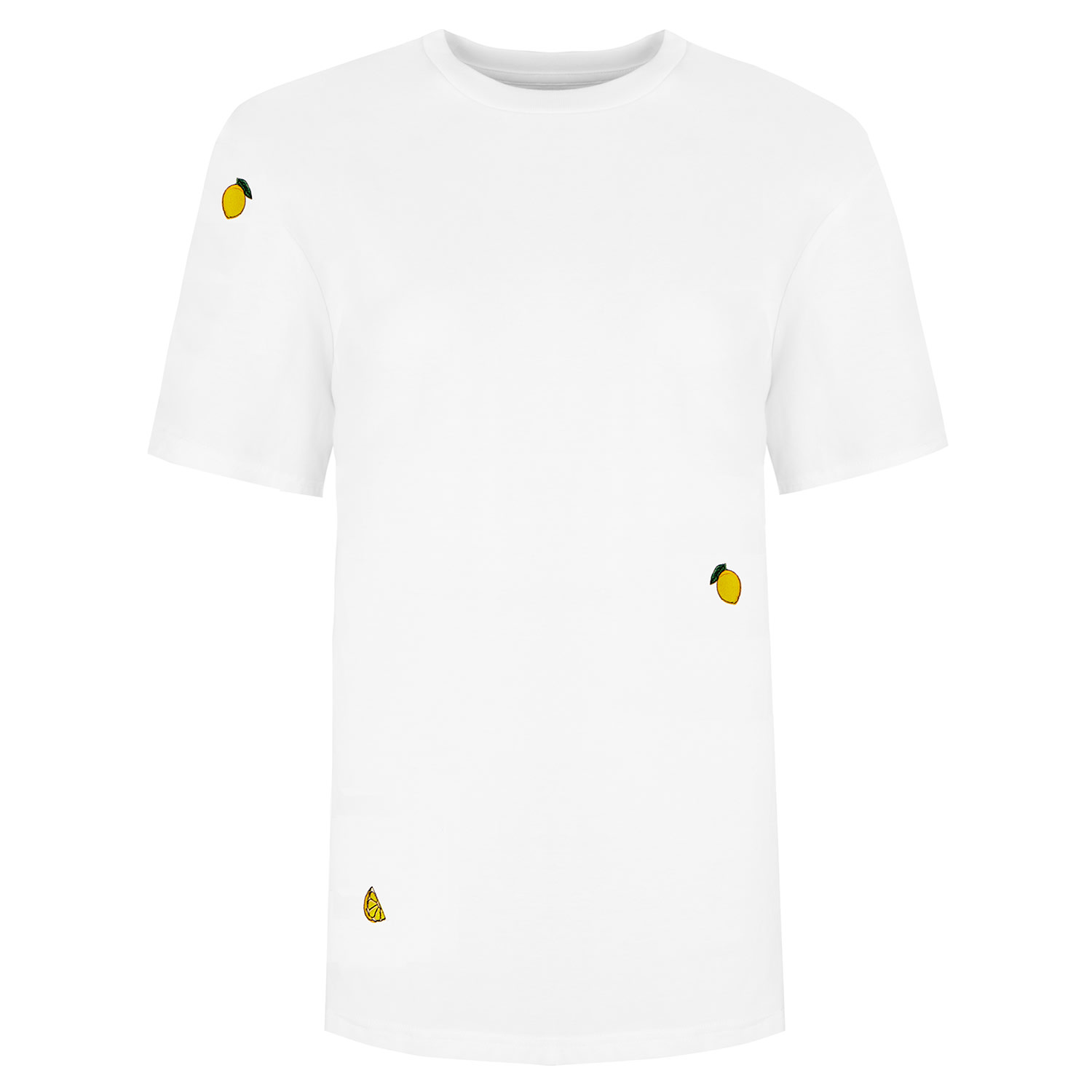 Ingmarson White Lemon Embroidered Organic Cotton T-shirt Men In White