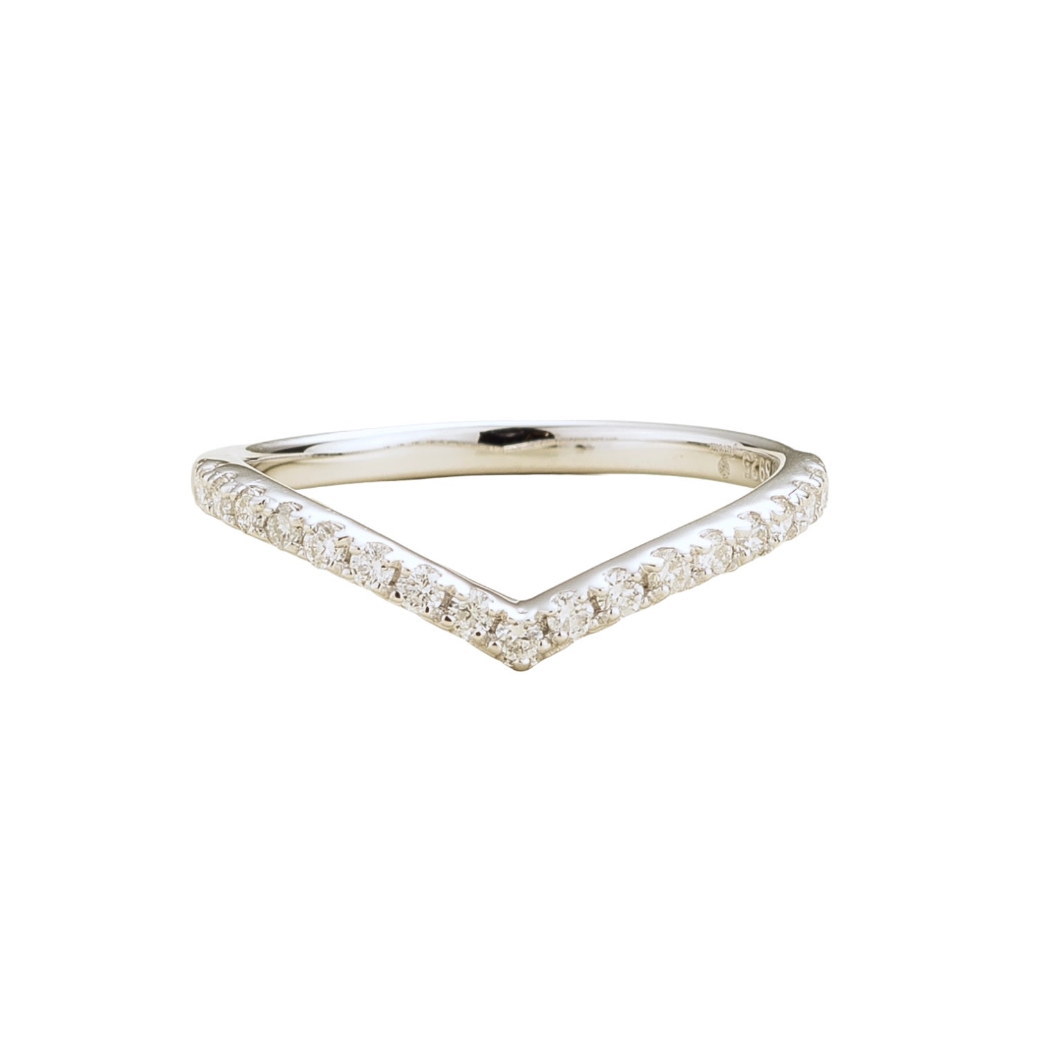 Women’s White / Silver Kasso Ring In Diamond Set In White Gold Juvetti