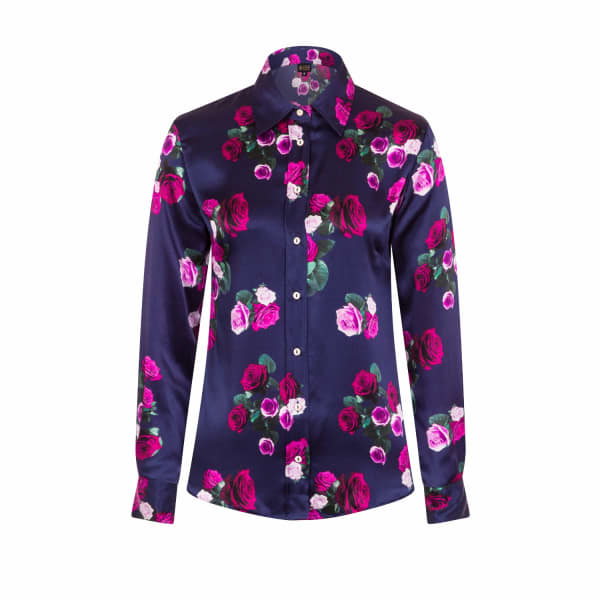 Gucci Rose Silk Shirt In Silk