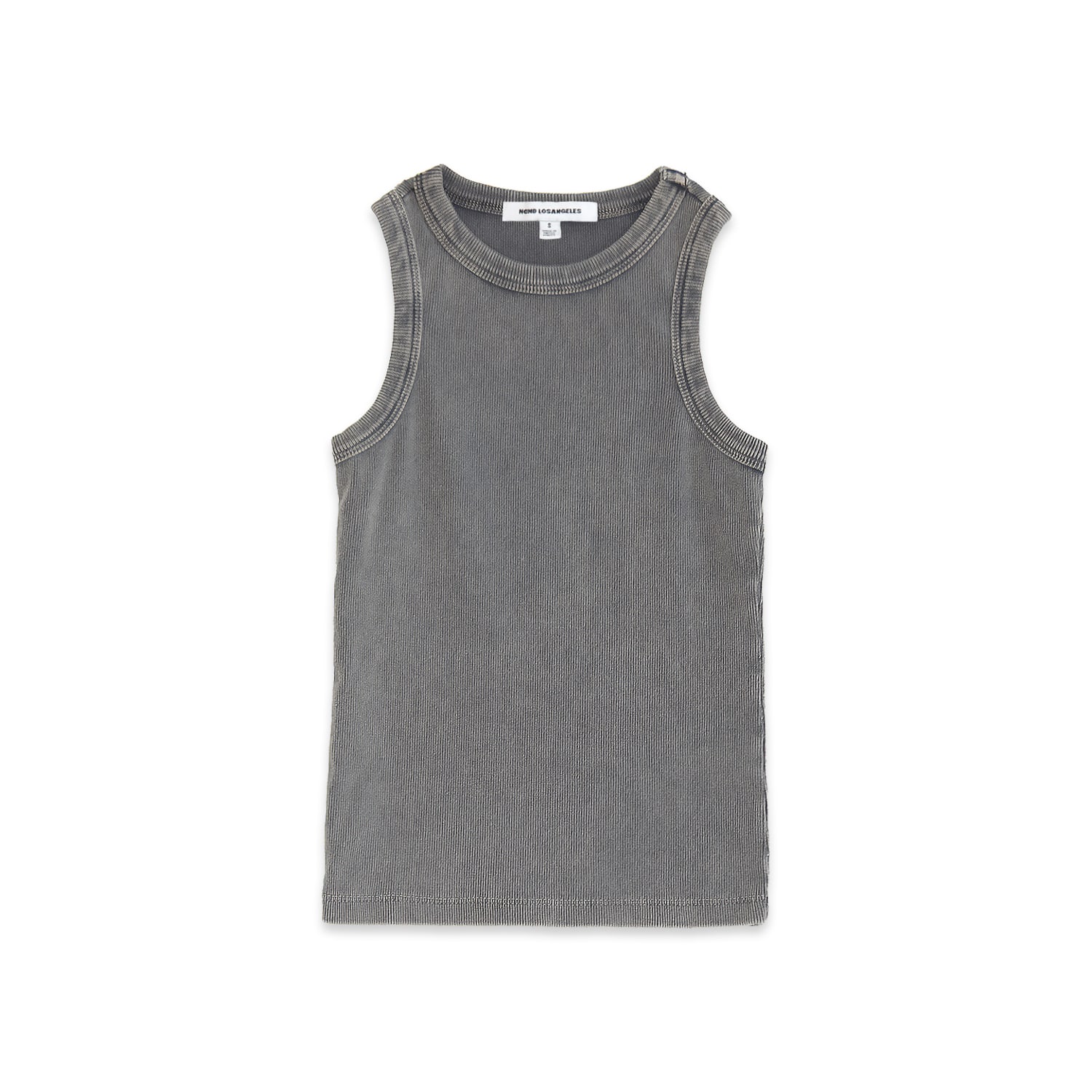 Noend Denim Women's Grey Daisy Rib Tank Top In Gray In Grey