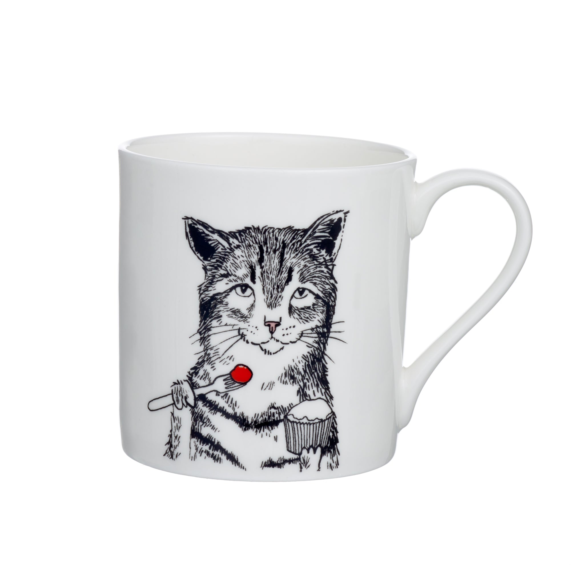 Jimbobart C  Alphabet Of Snacking Animals Mug In White