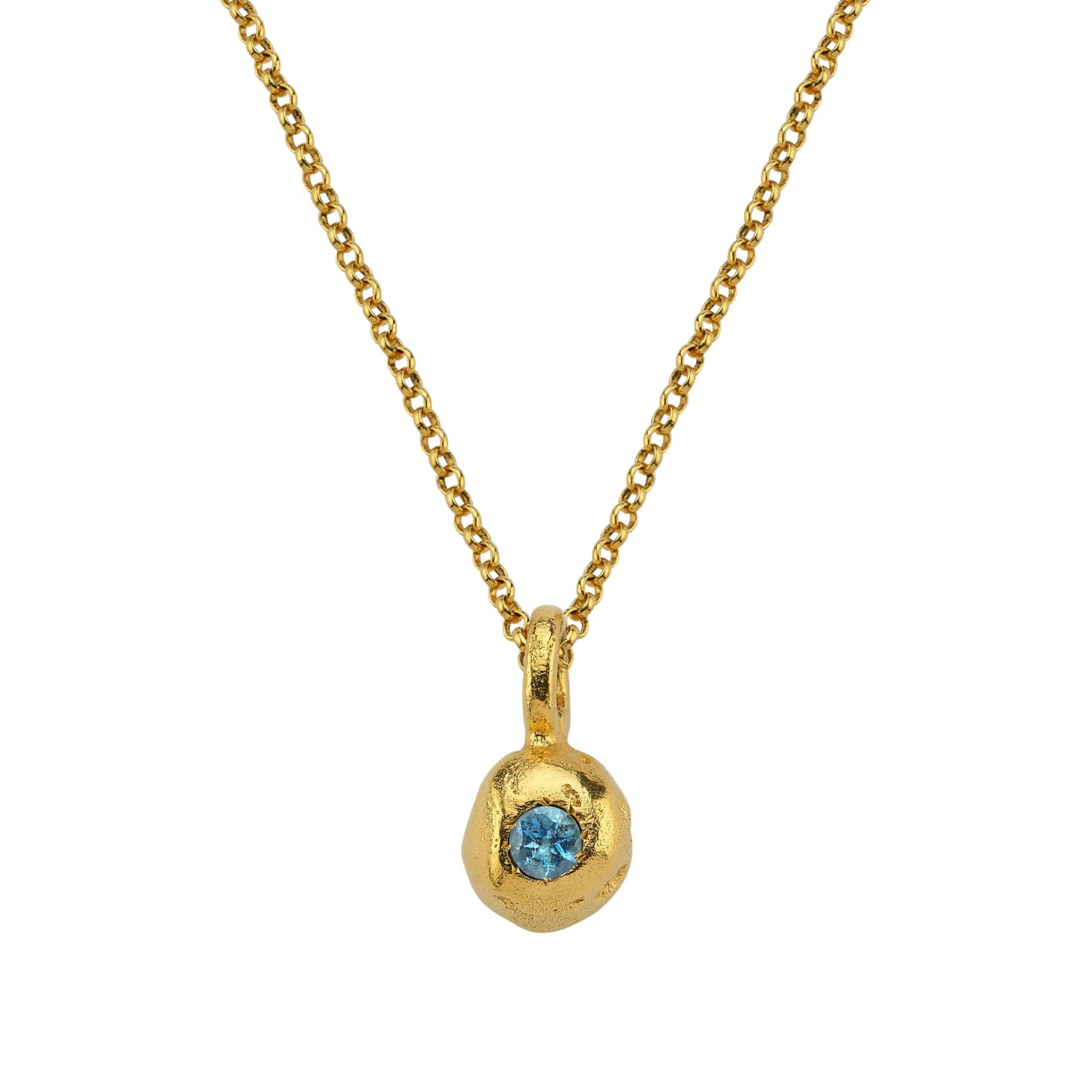 Women’s Blue Sentio Aquamarine Birthstone Necklace - Pisces - March Assuwa