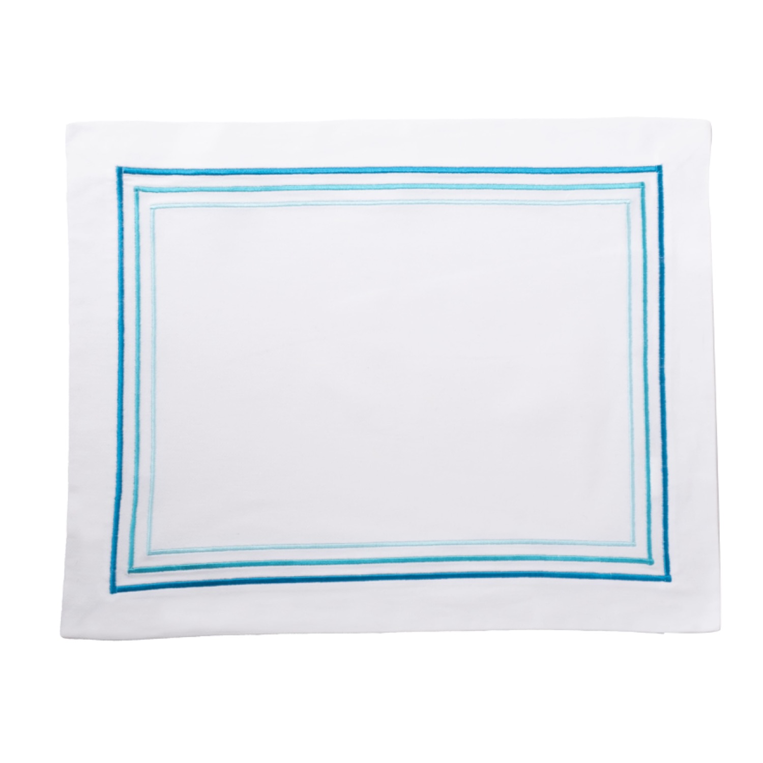 Km Home Collection White Aqua Cotton Placemat Set