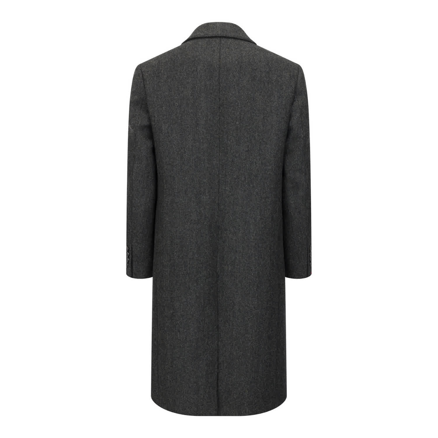Charcoal Herringbone Patrick Overcoat | Triona | Wolf & Badger