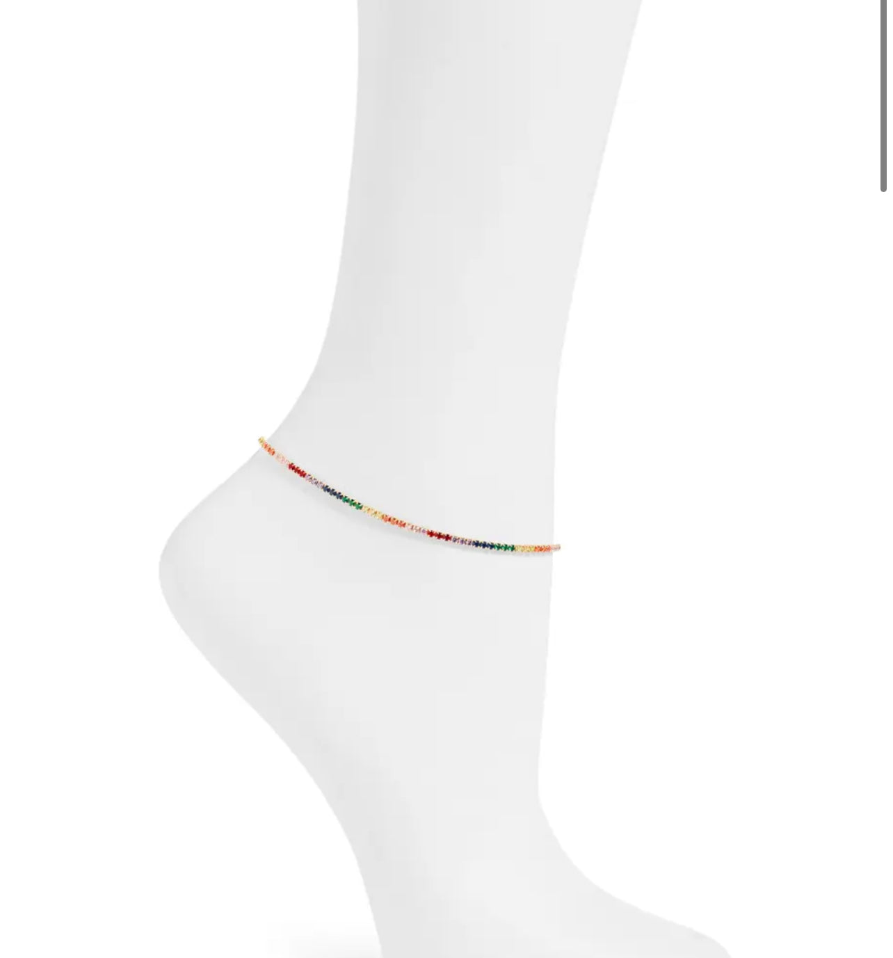 Women's Rainbow Tennis Anklet | Shymi