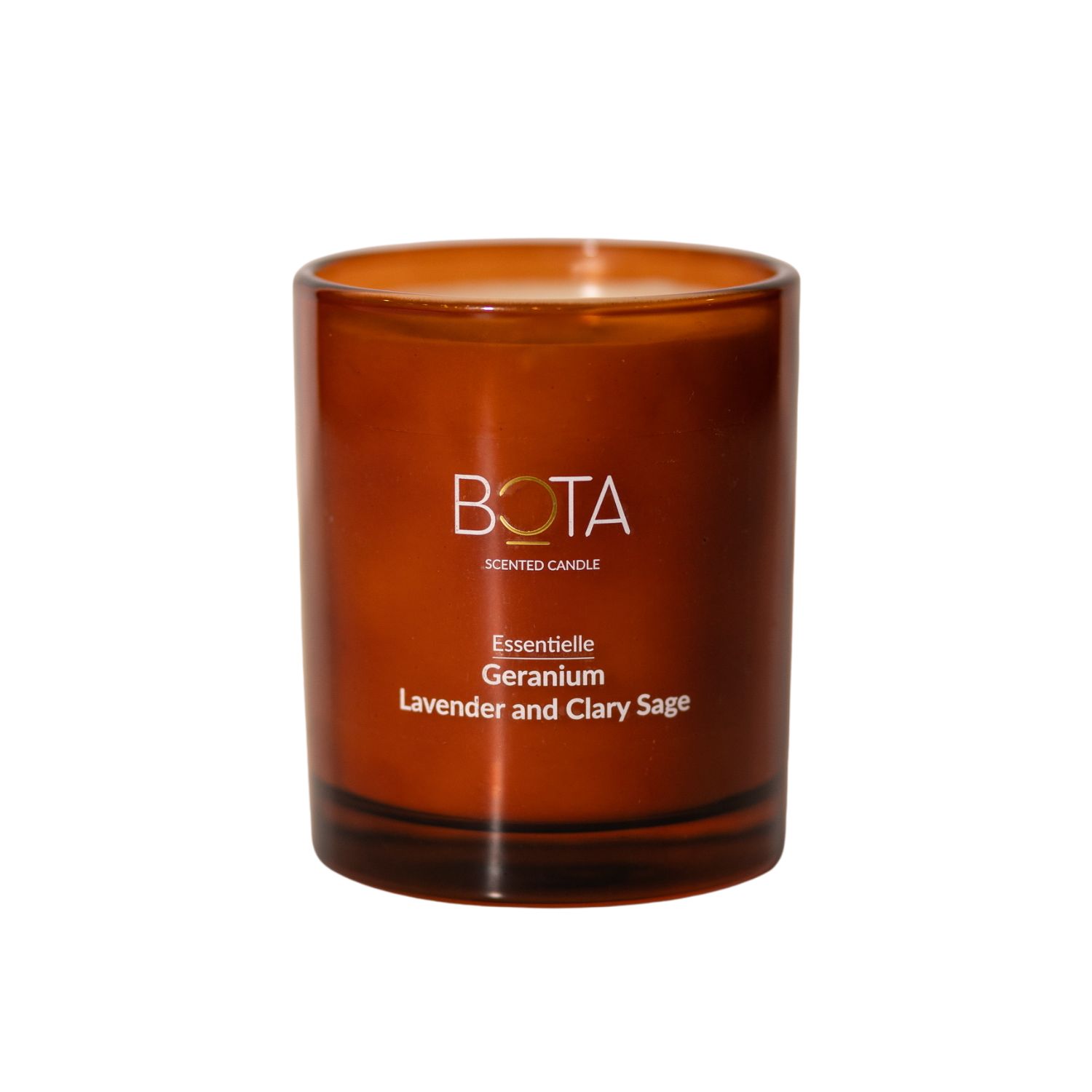 Bɔta Brown Essentielle Collection: Geranium, Lavender & Clary Sage Scented Candle
