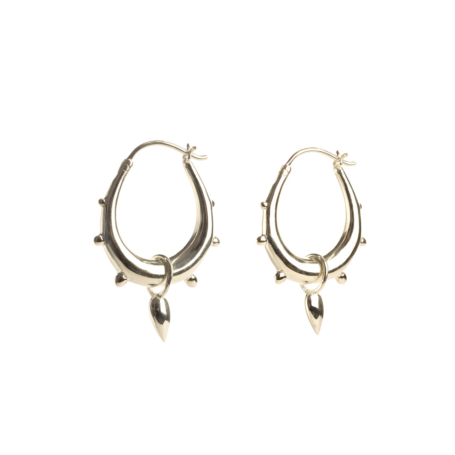 Women’s Tribal Spike Hoops - Sterling Silver Rize