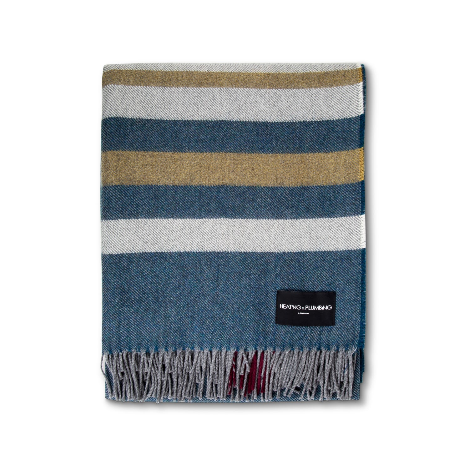 Heating & Plumbing London Blue Wonderland - Alpaca & Merino Lambswool Blanket - Contemporary Teal In Multi