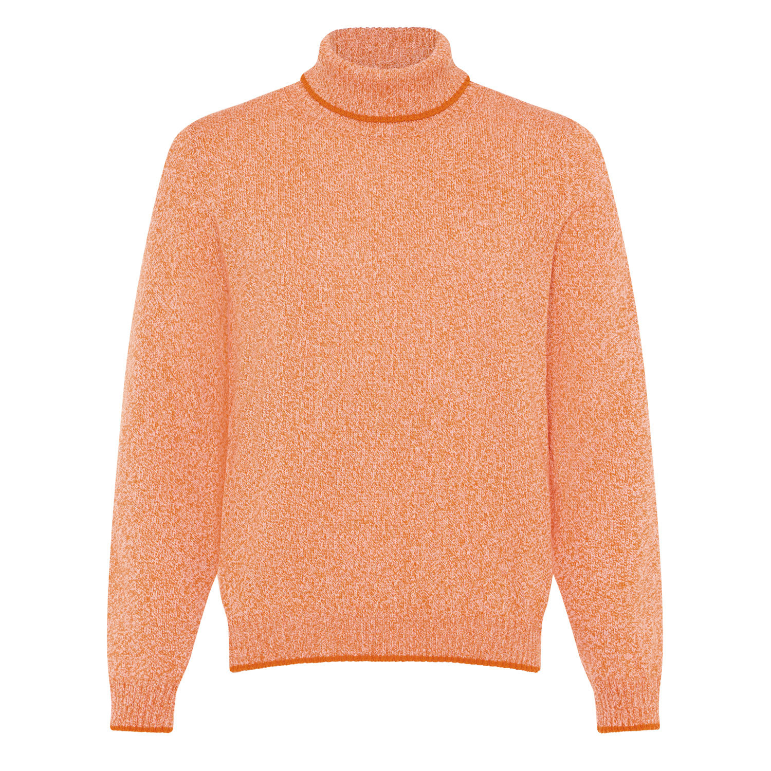 Ingmarson Speckled Wool & Cashmere Rollneck Orange Men