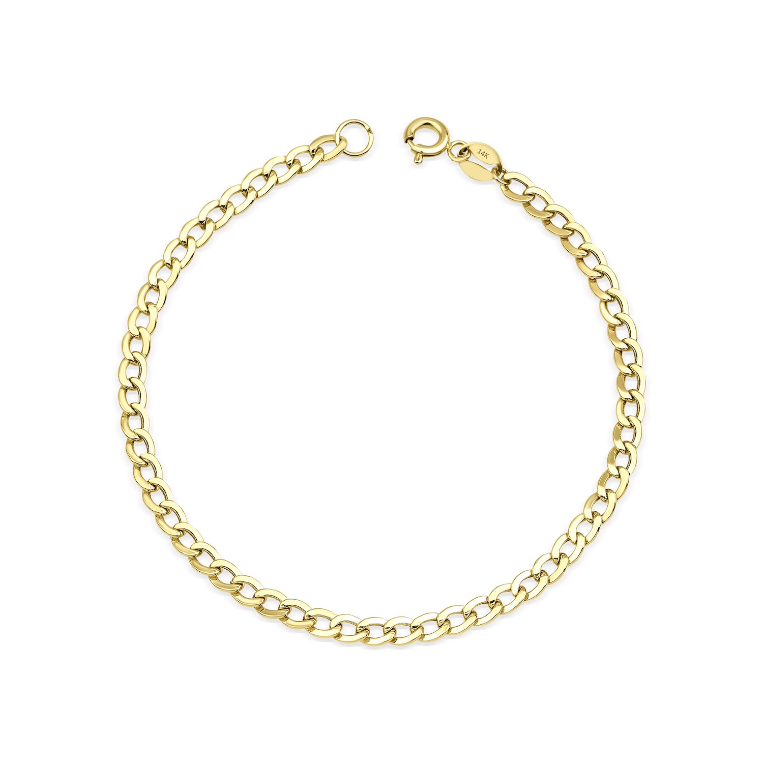 Jewelsty Fine Jewelry Women's Gold Mini Curb Chain Bracelet