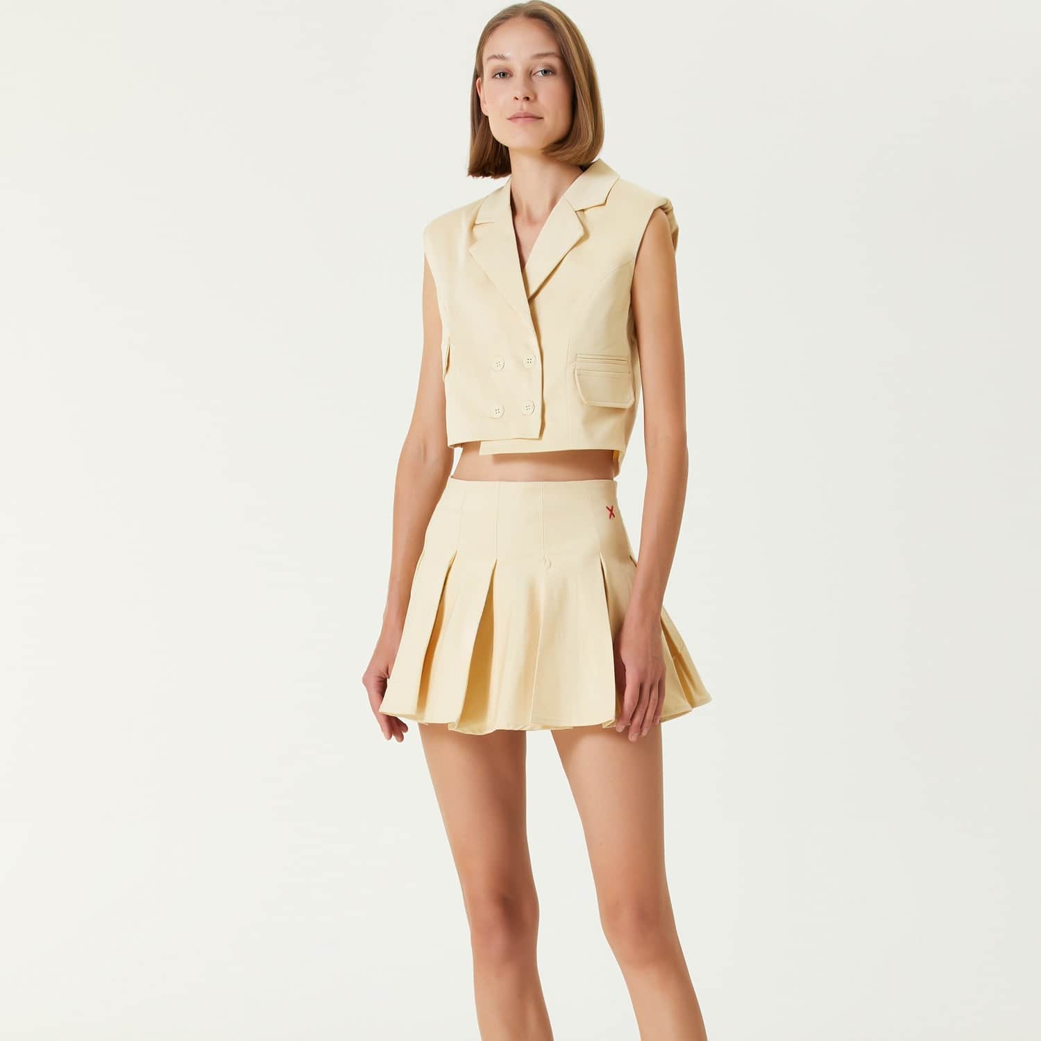 Pleated Skirt - Chino Green | PCFG | Wolf & Badger