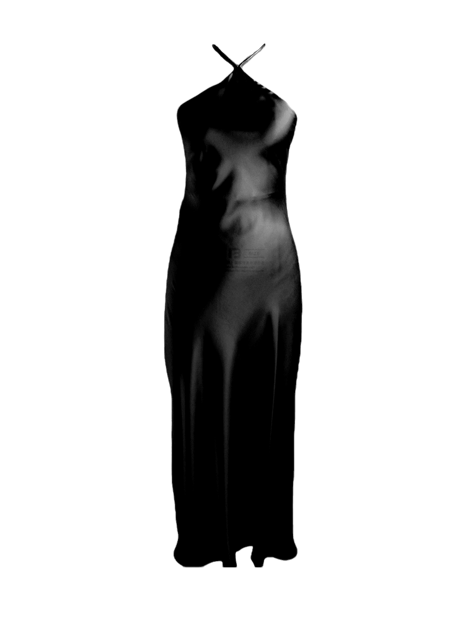 00'S Backless Silk Halter Dress - Black | Anaphe | Wolf & Badger