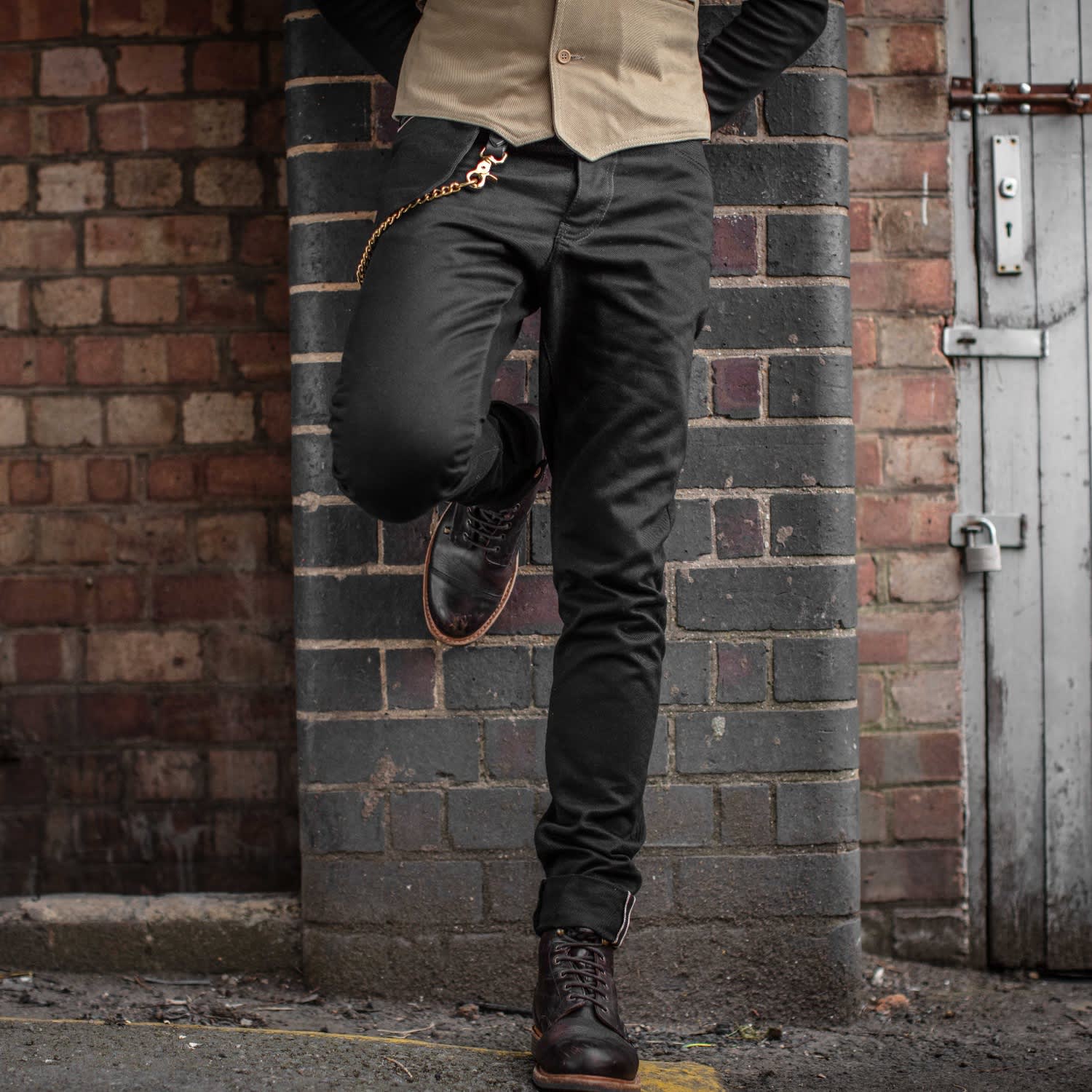 Rocker 12Oz Double Black Selvedge Denim 