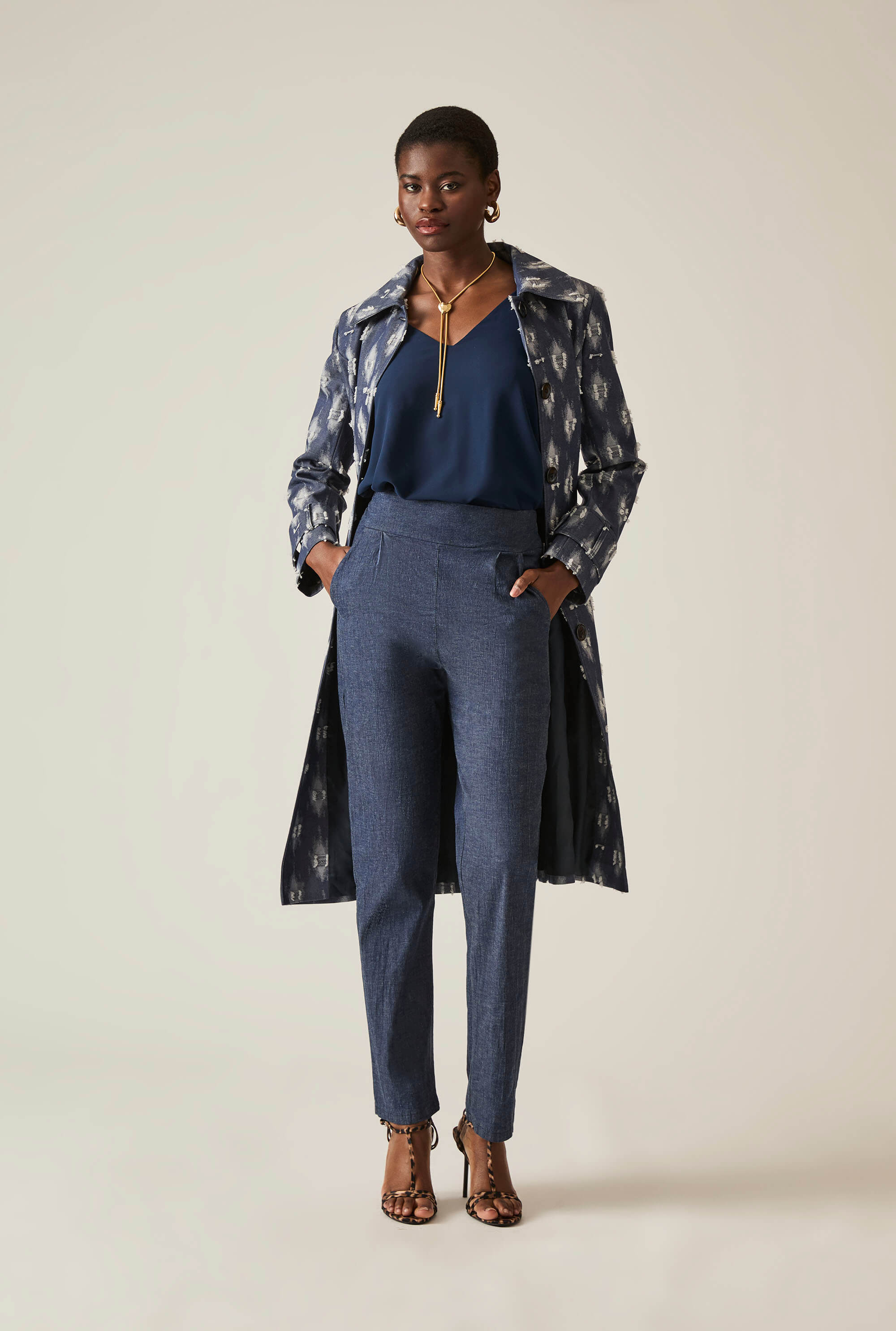 Denim Pin Tuck Jeans | James Lakeland | Wolf & Badger