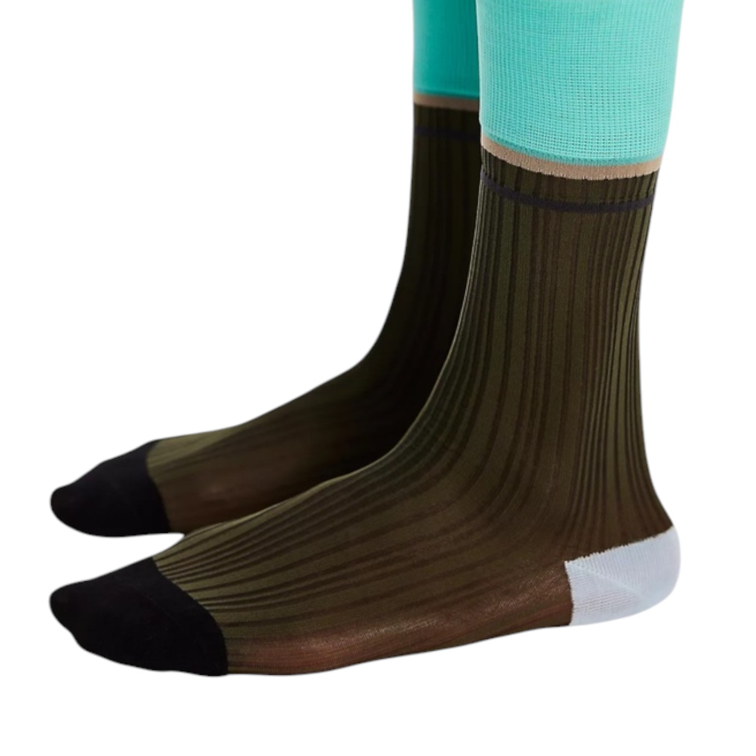 High Heel Jungle By Kathryn Eisman Women's Ivy League Tall Socks- Green In Green