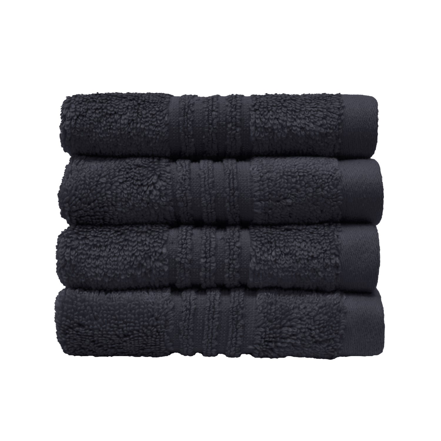 Misona Ultra Soft Bamboo Face Cloth Set - Steel Grey In Grey