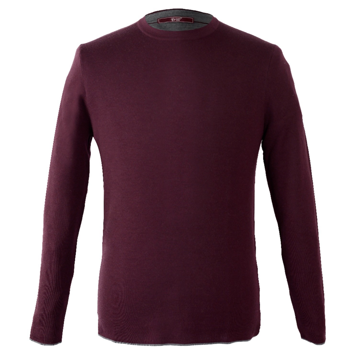 David Wej Men's Harley Crew Neck Sweater - Burgundy In Red