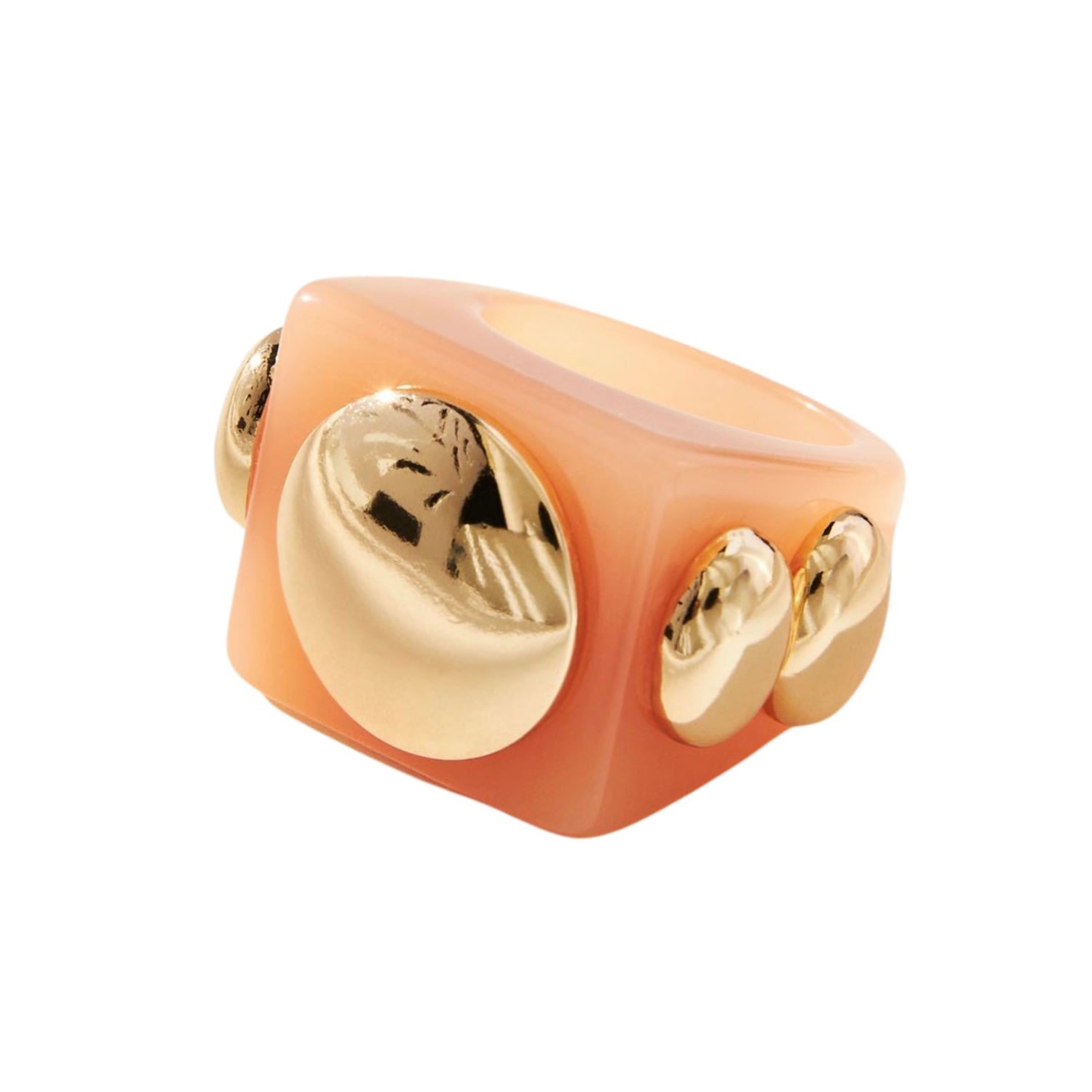 Smith & Co. Jewel Design Women's Neutrals Classic Queen Ring - Tan In Orange