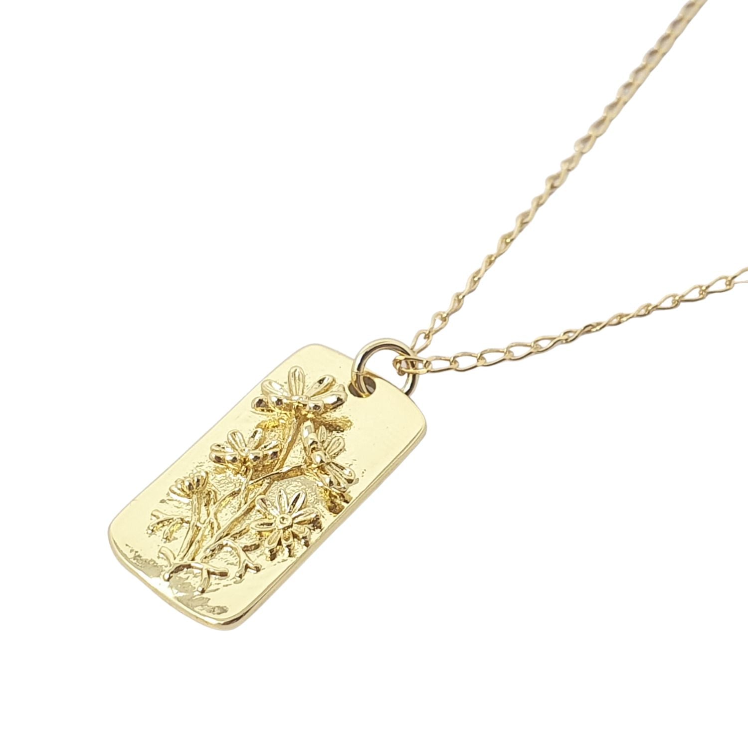 Harfi Women's Dainty Daisy Flower Gold Plated Charm Necklace In Gold
