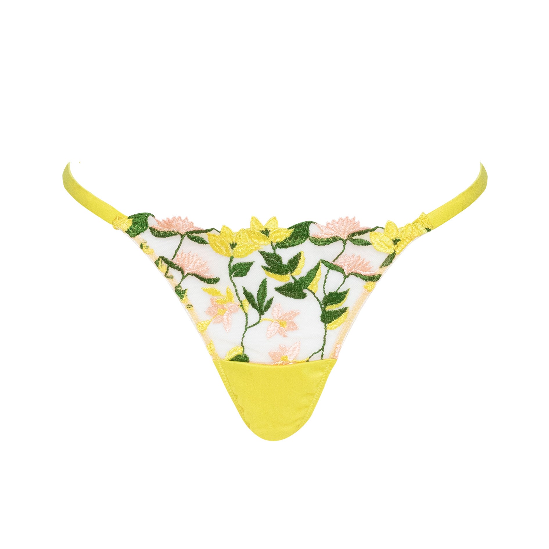 Women’s Yellow / Orange Liana Strap Thong Large Studio Pia