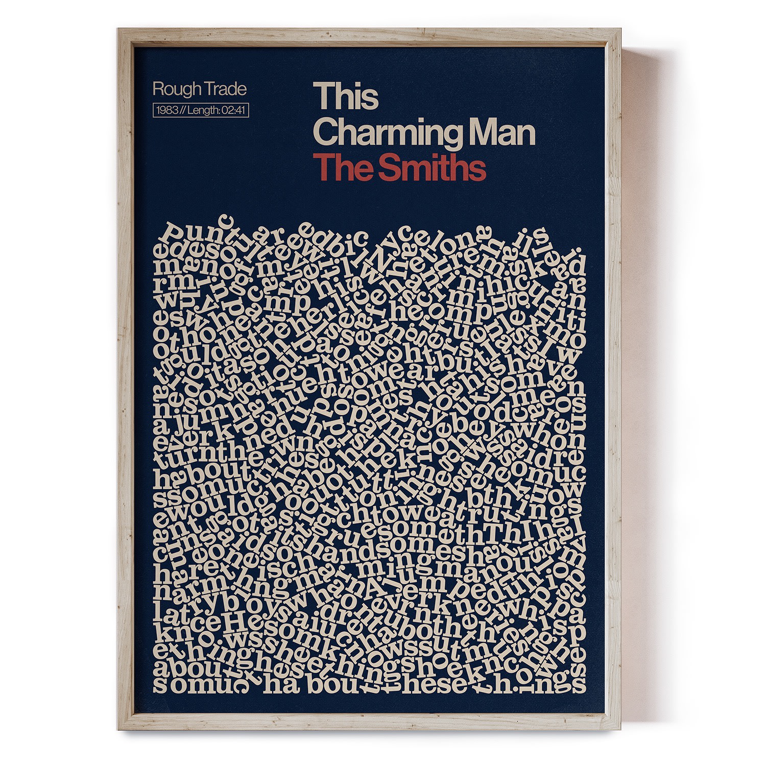Reign & Hail This Charming Man - Song Lyric Print