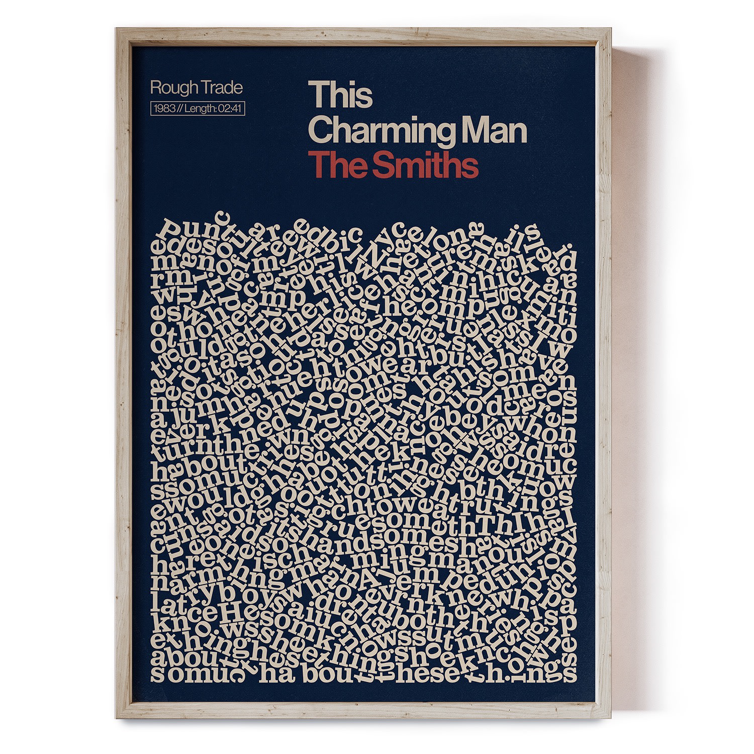 This Charming Man - Song Lyric Print A3 297 X 420Mm Reign & Hail