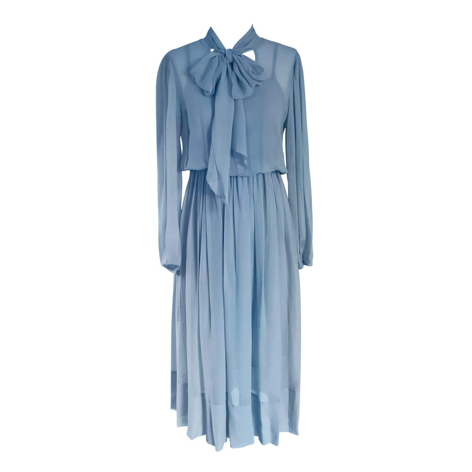 light blue midi dress