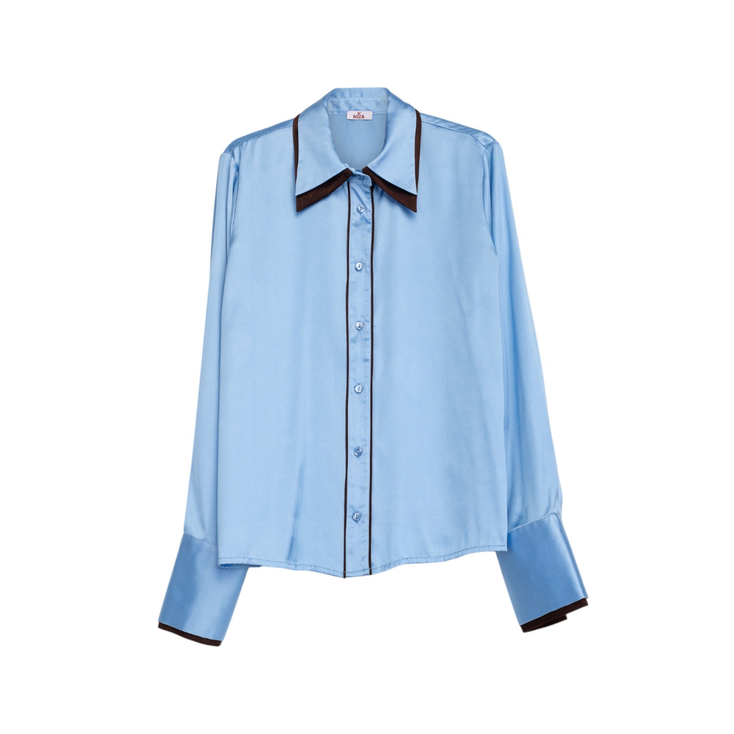Niza Women's Blue Blouse With Buttons In Blue