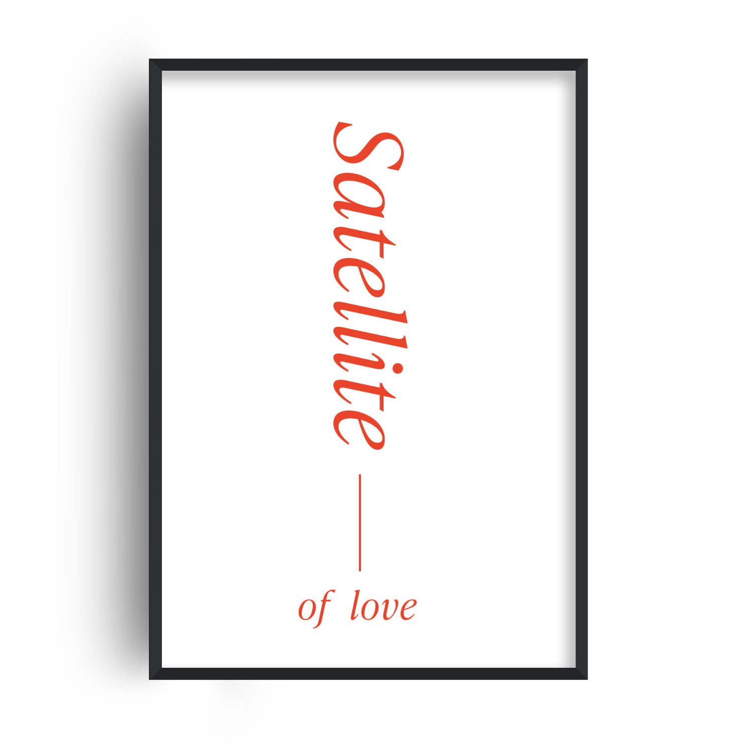 Fanclub Red Satellite Of Love Retro Music Giclée Art Print A2 In Red