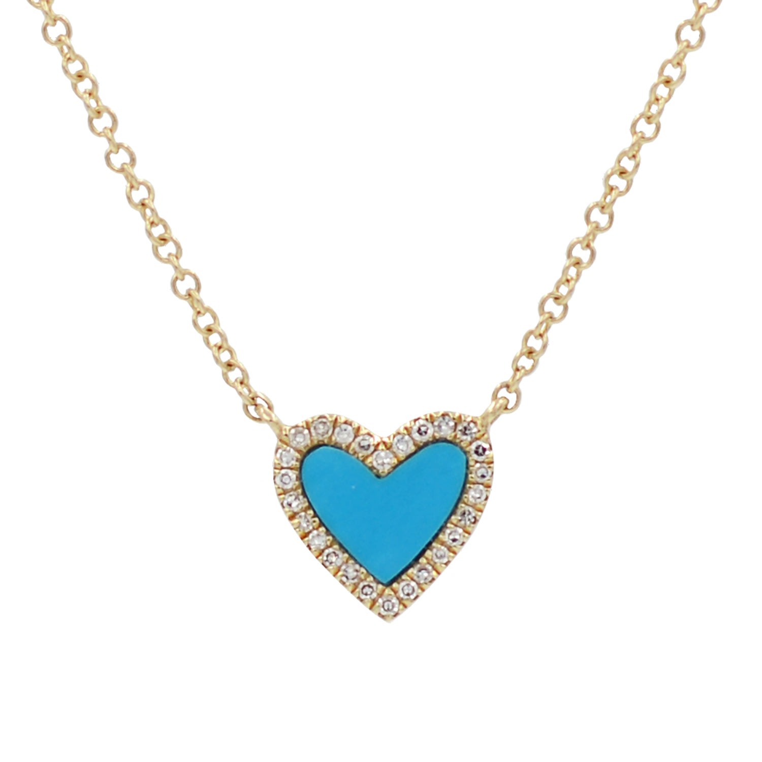 Kamaria Women's Blue Turquoise Heart Necklace In Blue