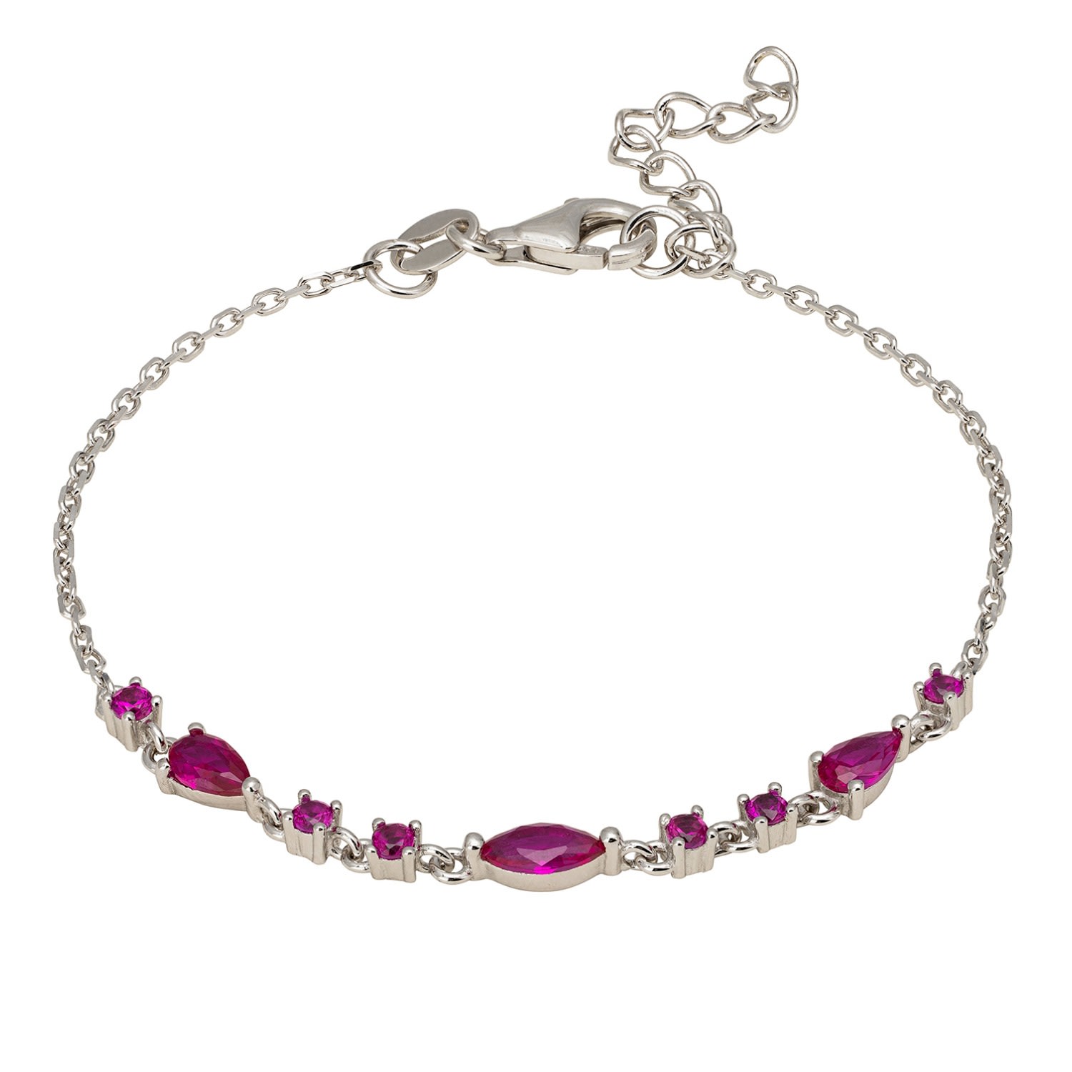 Women’s Red / Silver Olivia Bracelet Ruby Red Silver Latelita