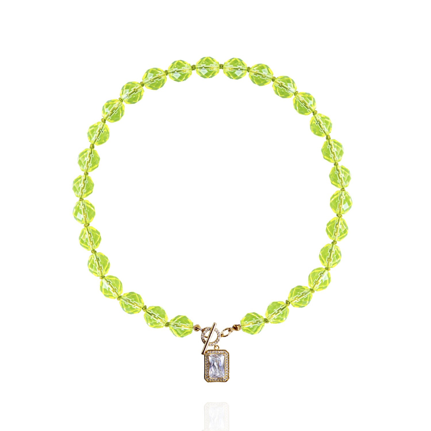 Saule Label Women's Yellow / Orange Leni Necklace In Lime In Gray