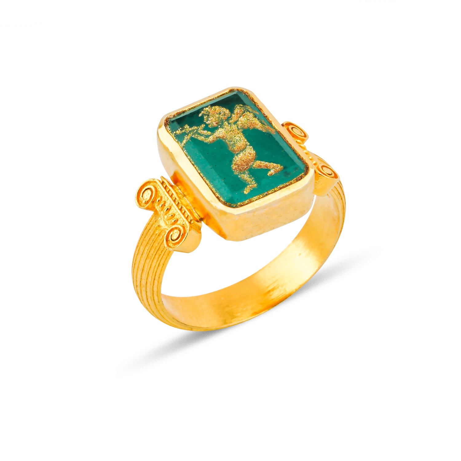 Ece London Women's Gold / Blue The Eros Ring