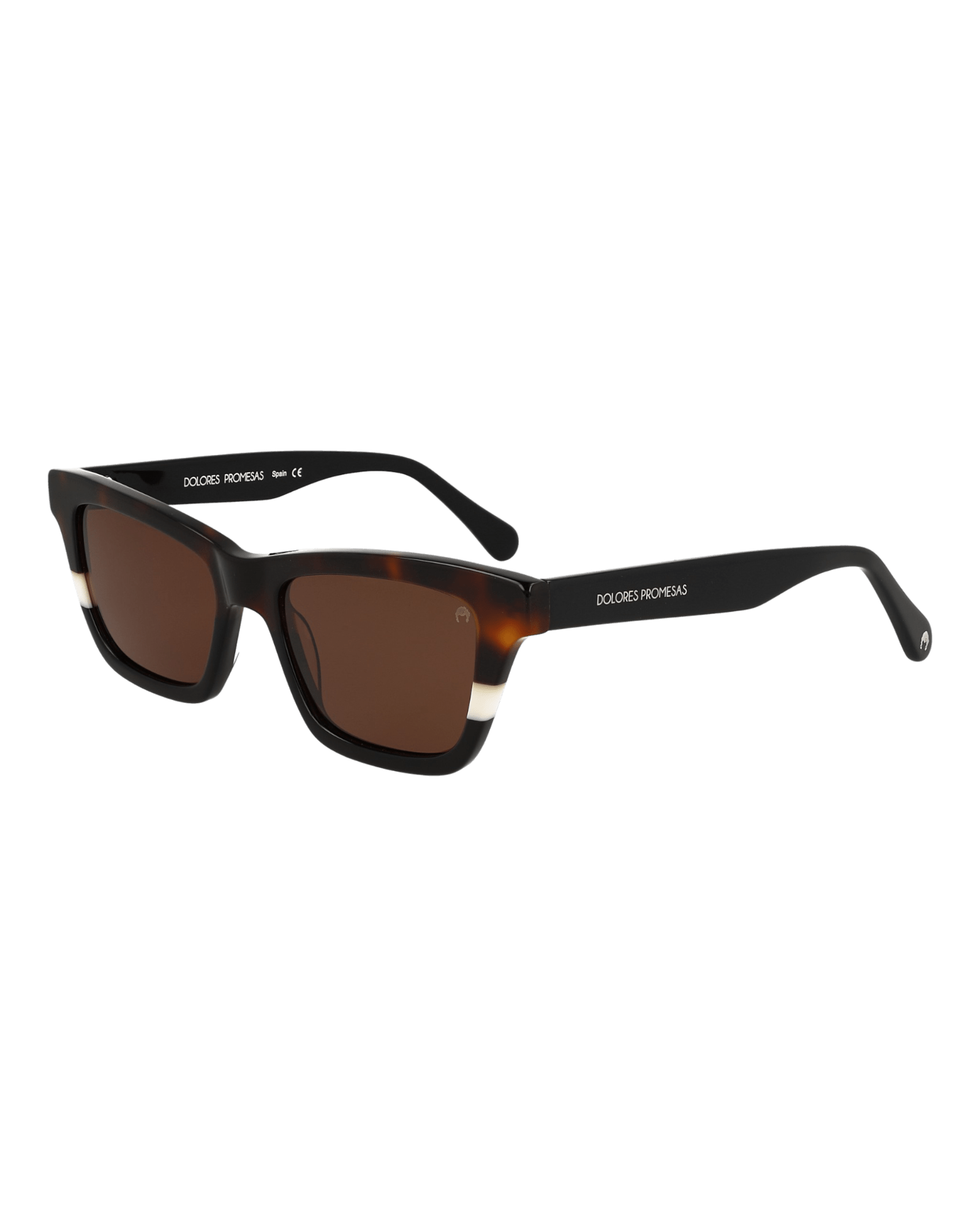 Dolores Promesas Women's Black, Beige And Havana Beveled Spectacle With Peak Tendency In Black