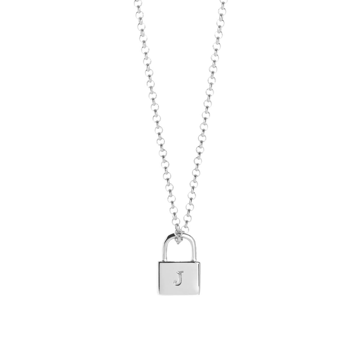 Muru Women's Padlock Necklace Silver In Silver