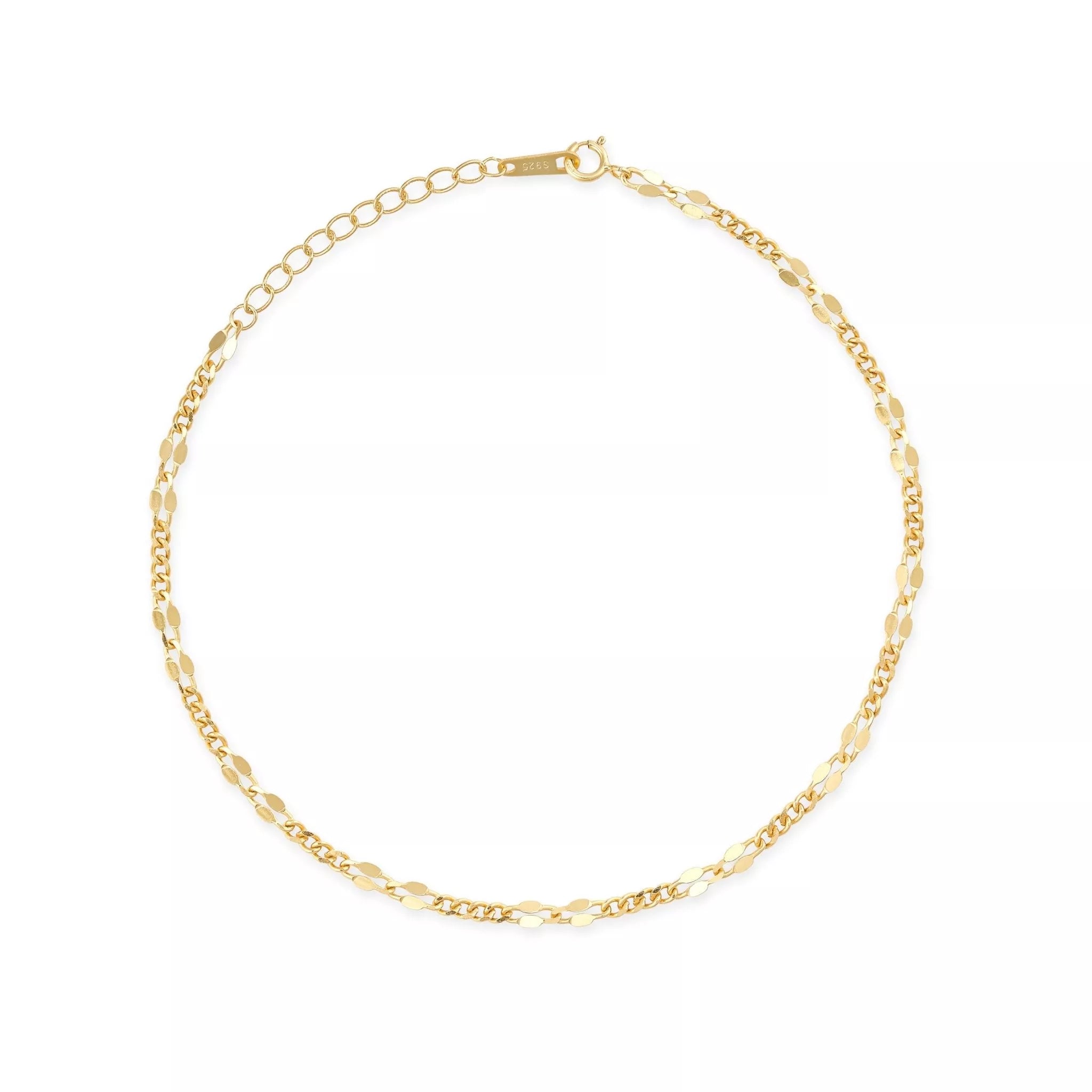 Elk & Bloom Women's Delicate Gold Chain Anklet In Gold